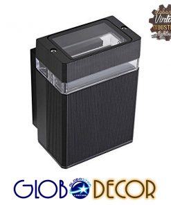 Φωτιστικό Τοίχου Quatro Μαύρο Ματ Αλουμινίου Αδιάβροχο IP65 Down Gu10 GloboStar 90045 10 90045 3