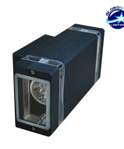 Φωτιστικό Τοίχου Quatro Μαύρο Ματ Αλουμινίου Αδιάβροχο IP65 Up / Down Gu10 GloboStar 90046 10 90046 2