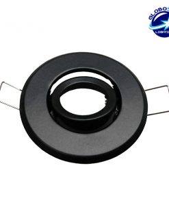 Χωνευτή Στρογγυλή Βάση για Spot MR11 Φ65 Μαύρη Κινούμενη GloboStar 90067