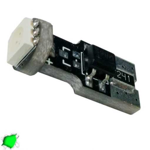 Λαμπτήρας LED T10 Can Bus με 1 SMD 5050 Πράσινο GloboStar 85650