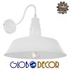 GloboStar® SORD 01051 Vintage Industrial Φωτιστικό Τοίχου Απλίκα Μονόφωτο Λευκό Μεταλλικό Καμπάνα Φ36 x Μ42 x Π36 x Υ32cm 1 GloboStar® SORD 01051 Vintage Industrial Φωτιστικό Τοίχου Απλίκα Μονόφωτο Λευκό Μεταλλικό Καμπάνα Φ36 x Μ42 x Π36 x Υ32cm