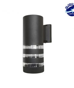 Φωτιστικό Τοίχου Orion Μαύρο Ματ Αλουμινίου Αδιάβροχο IP65 Down Gu10 GloboStar 90043