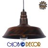 GloboStar® RAY 01046 Vintage Industrial Κρεμαστό Φωτιστικό Οροφής Μονόφωτο Καφέ Σκουριά Μεταλλικό Καμπάνα Φ36 x Y25cm 1 GloboStar® RAY 01046 Vintage Industrial Κρεμαστό Φωτιστικό Οροφής Μονόφωτο Καφέ Σκουριά Μεταλλικό Καμπάνα Φ36 x Y25cm