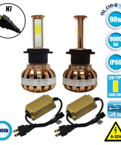 LED HID KIT H7 45 Watt 4500 Lumen 9-32 Volt DC 6000k GloboStar 99703
