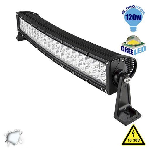 Μπάρα LED Curved CREE Combo 120W 10-30V 16800lm 30° & 60° Αδιάβροχη IP65 Ψυχρό Λευκό 6000k GloboStar 05190