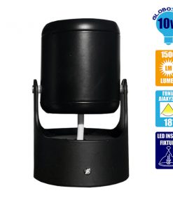 LED Φωτιστικό Σποτ Οροφής με Σπαστή Βάση Black Body 10W 230V 1450lm 24° Φυσικό Λευκό 4500k GloboStar 93010 12 9d7139 globostar led spasto spot 10w black
