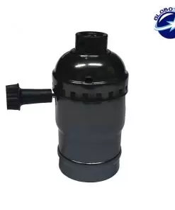 Vintage Industrial Retro E27 Μαύρο Ντουί με Διακόπτη DIY GloboStar 90015