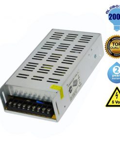LED Τροφοδοτικό DC 200W 5V 40 Ampere IP20 GloboStar 77468