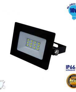 Προβολέας LED Slim Pad 10W 230v 1000lm 120° Αδιάβροχος IP66 Ψυχρό Λευκό 6000k GloboStar 11111
