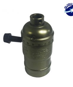 Vintage Industrial Retro E27 Μπρούτζινο Ματ Ντουί με Διακόπτη DIY GloboStar 90023