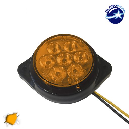 LED Πλευρικά Φώτα Όγκου Φορτηγών BULLET Αδιάβροχο IP66 7 SMD 24 Volt Πορτοκαλί GloboStar 75489