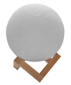 Alternative view of Επαναφορτιζόμενο Διακοσμητικό Ανάγλυφο Φωτιστικό Αφής 3D Moon 12cm RGBW Ντιμαριζόμενο με Ασύρματο Χειριστήριο GloboStar 07029