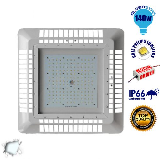 Φωτιστικό Οροφής για Βενζινάδικα Gas Station 140W 230V 19600lm 60° Αδιάβροχο IP65 Ψυχρό Λευκό 5000k GloboStar 02501