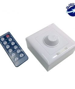Ασύρματο LED Dimmer Τοίχου με Χειριστήριο IR 12v (192w) - 24v (384w) GloboStar 77406