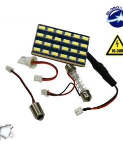 Πλακέτα LED PCB με 24 smd 5630 12-24 Volt Ψυχρό Λευκό GloboStar 40167
