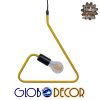 GloboStar® KIDDY TRIANGLE 01097 Μοντέρνο Κρεμαστό Φωτιστικό Οροφής Μονόφωτο Κίτρινο Μεταλλικό Φ31 x Υ100cm 1 b615a9 01097 1