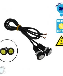 Σετ Φωτισμού LED Πινακίδας ή DRL για Αυτοκίνητα 3 Watt 12 Volt Ψυχρό Λευκό GloboStar 55202