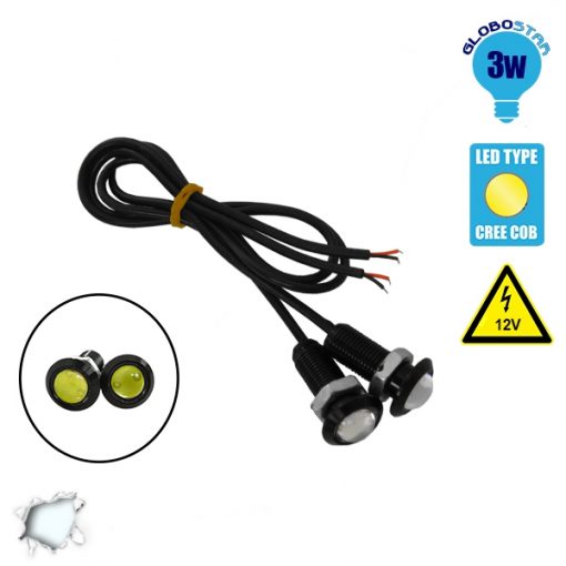 Σετ Φωτισμού LED Πινακίδας ή DRL για Αυτοκίνητα 3 Watt 12 Volt Ψυχρό Λευκό GloboStar 55202