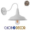 GloboStar® SORD 01066 Vintage Industrial Φωτιστικό Τοίχου Απλίκα Μονόφωτο Λευκό Μεταλλικό Καμπάνα Φ26 x Μ37 x Π26 x Υ32cm 2 GloboStar® SORD 01066 Vintage Industrial Φωτιστικό Τοίχου Απλίκα Μονόφωτο Λευκό Μεταλλικό Καμπάνα Φ26 x Μ37 x Π26 x Υ32cm