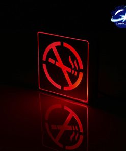 Alternative view of Διακοσμητικό Φωτιστικό LED Σήμανσης Αλουμινίου NO Smoking GloboStar 75500