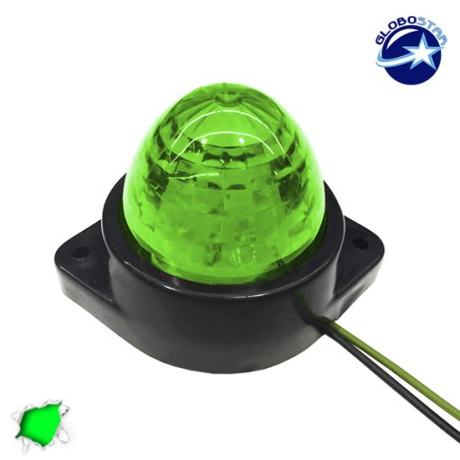 LED Πλευρικά Φώτα Όγκου Φορτηγών BULLET Αδιάβροχο IP66 6 SMD 24 Volt Πράσινο GloboStar 75482