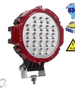 Προβολέας LED Εργασίας Κόκκινος Στρογγυλός 63W 10-30V 8820lm 30° Αδιάβροχος IP65 Ψυχρό Λευκό 6000k GloboStar 05197