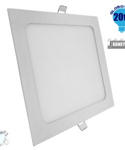 Πάνελ PL LED Οροφής Χωνευτό Τετράγωνο 20W 230V 1920lm 180° Ψυχρό Λευκό 6000k GloboStar 01884