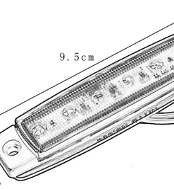 LED Φώτα Όγκου Φορτηγών Αδιάβροχο IP66 Πορτοκαλί GloboStar 77471 5 be71d7 fota ogkou dimensions