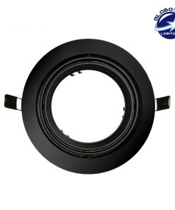 Χωνευτή Στρογγυλή Βάση για Spot AR111 Φ172 Μαύρη Κινούμενη σε 2 άξονες GloboStar 90086