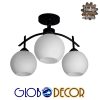 GloboStar® LUNA 01087 Μοντέρνο Φωτιστικό Οροφής Τρίφωτο Μαύρο Μεταλλικό με Λευκό Γυαλί Φ45 x Y39cm 2 GloboStar® LUNA 01087 Μοντέρνο Φωτιστικό Οροφής Τρίφωτο Μαύρο Μεταλλικό με Λευκό Γυαλί Φ45 x Y39cm