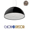 GloboStar® SERENIA BLACK 01151 Μοντέρνο Κρεμαστό Φωτιστικό Οροφής Μονόφωτο Μαύρο Γύψινο Καμπάνα Φ40 x Y19cm