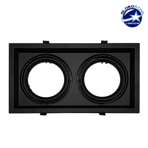 Χωνευτή Τετράγωνη Διπλή Βάση για Spot AR111 Μαύρη Κινούμενη σε 2 άξονες GloboStar 90088 3 Χωνευτή Τετράγωνη Διπλή Βάση για Spot AR111 Μαύρη Κινούμενη σε 2 άξονες GloboStar 90088