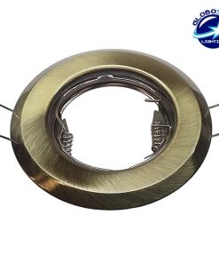 Χωνευτή Στρογγυλή Βάση για Spot Φ83 Μπρούτζινη Σταθερή GloboStar 90074