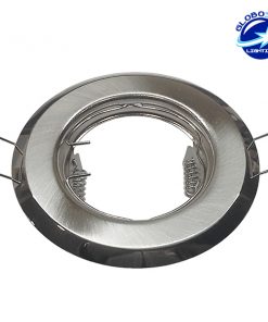 Χωνευτή Στρογγυλή Βάση για Spot Φ83 Νίκελ Ματ Σταθερή GloboStar 90040