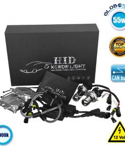 Σετ Φωτισμού Xenon Can Bus 55 Watt 12 Volt H4 Bixenon Slim Ballast 6000k GloboStar 47392