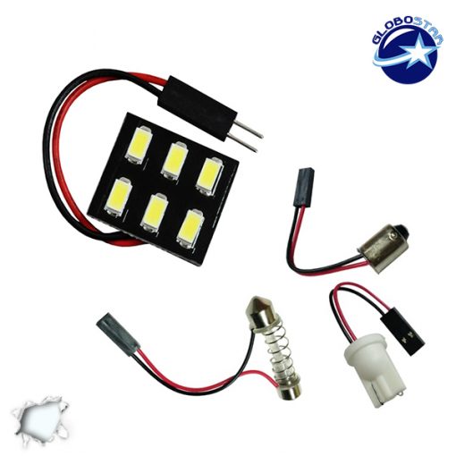 Πλακέτα LED PCB με 6 smd 5630 Ψυχρό Λευκό GloboStar 40150