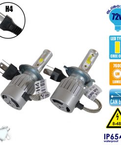 LED HID Kit H4 36 Watt 8-48 Volt DC 3800 Lumen 6000k C6 Economy Line GloboStar 06662