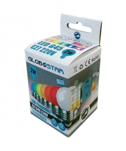 Λάμπα LED E27 G45 Mini Γλόμπος 2W 230V 200lm 260° Ψυχρό Λευκό 6000k GloboStar 64003 4 e4d334 new LED king product photos COLOR G45 box