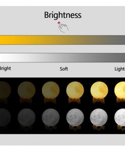 Επαναφορτιζόμενο Διακοσμητικό Ανάγλυφο Φωτιστικό Αφής 3D Moon 15cm 2 Χρωμάτων Ντιμαριζόμενο GloboStar 07028 20 e75dc7 03