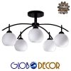 GloboStar® LUNA 01088 Μοντέρνο Φωτιστικό Οροφής Πολύφωτο Μαύρο Μεταλλικό με Λευκό Γυαλί Φ63 x Y39cm 2 GloboStar® LUNA 01088 Μοντέρνο Φωτιστικό Οροφής Πολύφωτο Μαύρο Μεταλλικό με Λευκό Γυαλί Φ63 x Y39cm
