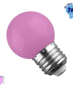 Λάμπα LED E27 G45 Mini Γλόμπος 2W 230V 260° Ροζ GloboStar 64010