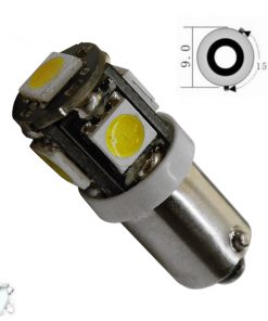 Λαμπτήρας LED Bax9s Can Bus με 5 SMD 5050 Ψυχρό Λευκό GloboStar 96740