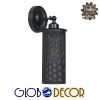 GloboStar® HOLVIA 01160 Vintage Industrial Φωτιστικό Τοίχου Απλίκα Μονόφωτο Μαύρο Μεταλλικό Πλέγμα Φ10 x Μ16 x Π12 x Υ34cm