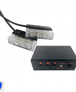 Εξωτερικά Φώτα Αστυνομίας STROBO LED 2x1 6W 10-30V IP65 Αδιάβροχα Μπλε GloboStar 77665