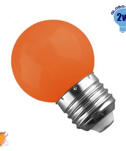 Λάμπα LED E27 G45 Mini Γλόμπος 2W 230V 260° Πορτοκαλί Light GloboStar 64008