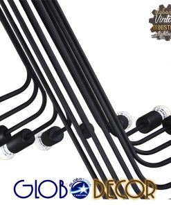 GloboStar® STAIRS 01024 Μοντέρνο Φωτιστικό Οροφής Πολύφωτο Μαύρο Μεταλλικό Φ80 x Y95cm 9 f325ce 01024 4