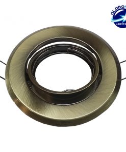 Χωνευτή Στρογγυλή Βάση για Spot Φ92 Μπρούτζινη Κινούμενη GloboStar 90073