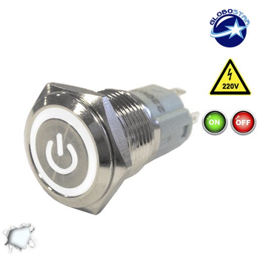Διακοπτάκι LED ON/OFF 230 Volt 4 Ampere Ψυχρό Λευκό GloboStar 05052