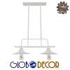 GloboStar® REGAL 01008 Vintage Industrial Φωτιστικό Οροφής Δίφωτο Λευκό Μεταλλικό Ράγα Μ67 x Π26 x Υ85cm 2 GloboStar® REGAL 01008 Vintage Industrial Φωτιστικό Οροφής Δίφωτο Λευκό Μεταλλικό Ράγα Μ67 x Π26 x Υ85cm