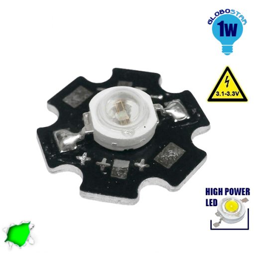 Υψηλής Ισχύος Star LED High Power 1W 3.2V Πράσινο GloboStar 47042